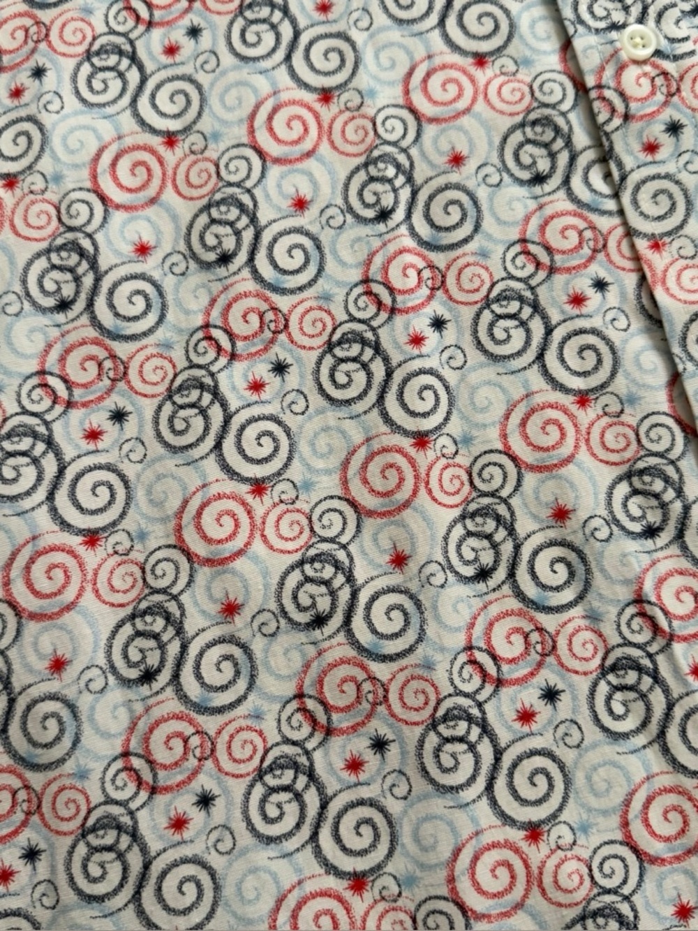 Elie Balleh Long Sleeve Dress Shirt Size XL Neck 17 Slim Fit Swirl Print Italy - Picture 8 of 14